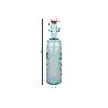 BOTELLA DE VIDRIO TRANSPARENTE AZUL CLARO CON CIERRE DE ESTRIBO 1 L   CAJA 6 UNID.