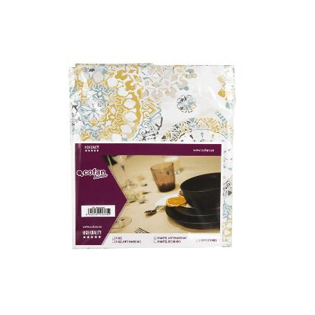 MANTEL ANTIMANCHAS MOSAICO CALIDO 1,40 X 2,00