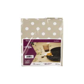 MANTEL ANTIMANCHA LUNARES BEIGE 1,40 X 3,00