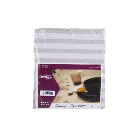 MANTEL ANTIMANCHAS RAYAS BEIGE Y BLANCAS   1,40 X 3,00