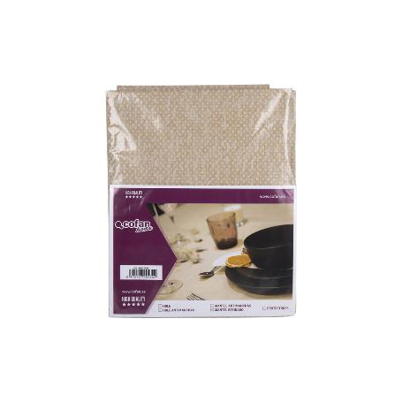 MANTEL ANTIMANCHAS RESINADO TEXTURA BEIGE  1,40 X 3,00M