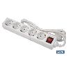 BASE MÚLTIPLE 5T. 1,4M CABLE C/INT. (16A-250V)