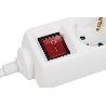 BASE MÚLTIPLE 6T. 1,4M CABLE C/INT. (16A-250V)
