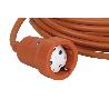 PROLONGADOR BIPOLAR CON T/T LATERAL 16A250V CABLE 25M NARANJA