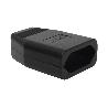 BASE ENCHUFE BIPOLAR AEREA NEGRA (10A-250V)