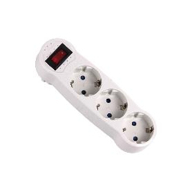 ADAPTADOR 3 VIAS FRONTAL SCHUKO CON INTERRUPTOR (3.500W)