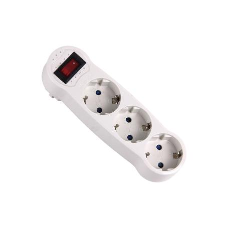 ADAPTADOR 3 VIAS FRONTAL SCHUKO CON INTERRUPTOR (3.500W)