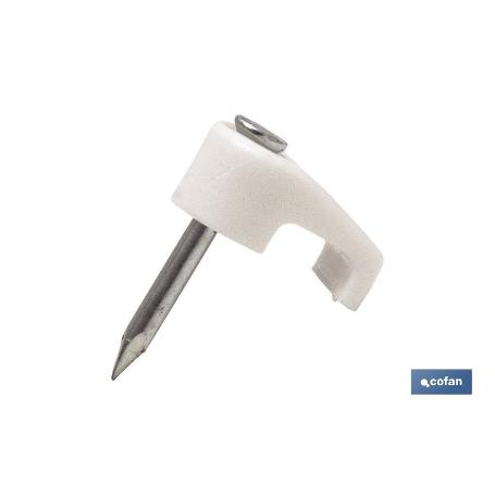 GRAPA PLÁSTICO CABLE PLANO 3,9X2,2MM VENTA UNITARIA