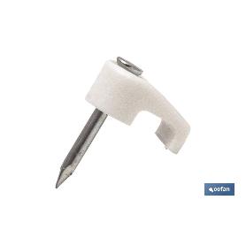 GRAPA PLÁSTICO CABLE PLANO 9,3X5MM VENTA UNITARIA