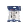 BASE DOBLE BIPOLAR MODELO PACIFIC 16A250V CON OBTURADOR Y EMBORNAMIENTO POR TORNILLO