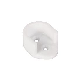 BL 2 UDS SOPORTE BARRA ARMARIO BLANCO   CAJA 10 UNID.
