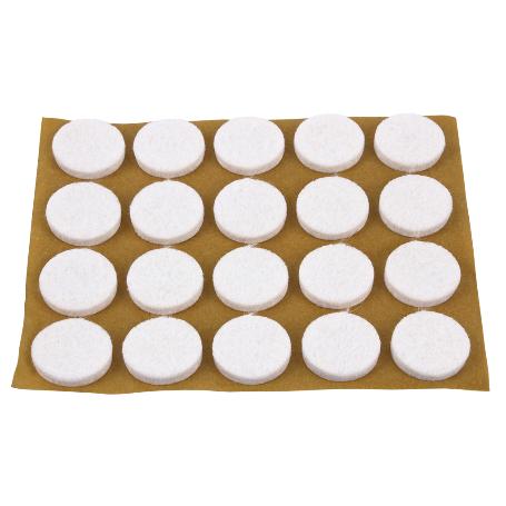 BL 2X12 UDS FIELTRO REDONDO BLANCO 22X3MM   CAJA 10 UNID.