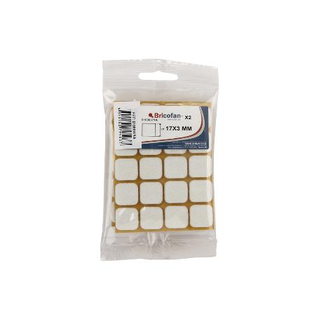 BL 2X20 UDS FIELTRO CUADRADO  MARRÓN 17X17X3MM   CAJA 10 UNID.