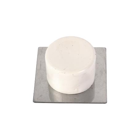 2 UDS. TOPE ADHESIVO BLANCO CON BASE DE ACERO INOX. 40 X 40 VENTA UNITARIA