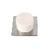 2 UDS. TOPE ADHESIVO BLANCO CON BASE DE ACERO INOX. 40 X 40 VENTA UNITARIA
