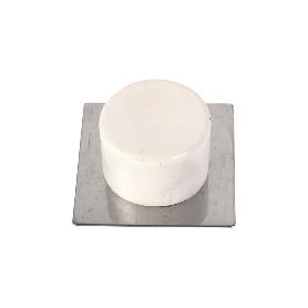 2 UDS. TOPE ADHESIVO MARRON CON BASE DE ACERO INOX. 40 X 40  VENTA UNITARIA