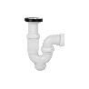 SIFÓN CURVO CON SALIDA Ø32-40 Y VÁLVULA LAVABO BIDÉ 1 1/2 X 70