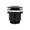 VÁLVULA CLICK-CLACK NEGRA CON TAPÓN GRANDE Ø63 MM