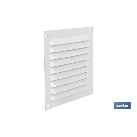 REJILLA DE VENTILACIÓN ALUMINIO BLANCO 10 X 10 CM   CAJA 5 UNID.
