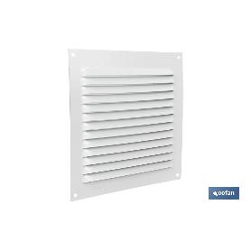 REJILLA DE VENTILACIÓN ALUMINIO BLANCO 15 X 15 CM   CAJA 5 UNID.