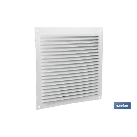 REJILLA DE VENTILACIÓN ALUMINIO BLANCO 17 X 17 CM   CAJA 5 UNID.