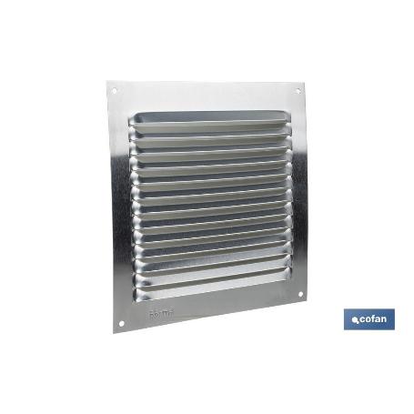 REJILLA DE VENTILACIÓN ALUMINIO 15 X 15 CM   CAJA 5 UNID.