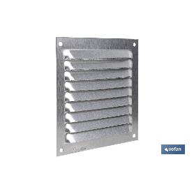 REJILLA DE VENTILACIÓN ALUMINIO CON MOSQUITERA 10 X 10 CM   CAJA 5 UNID.
