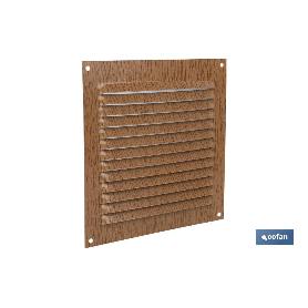 REJILLA DE VENTILACIÓN ALUMINIO MADERA 15 X 15 CM   CAJA 5 UNID.
