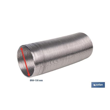 TUBO FLEXIBLE SEMIRRÍGIDO ALUMINIO Ø80 MM X 3 M
