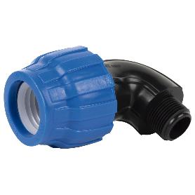 CODO 90° ROSCA MACHO PP PN16 20 X 1/2   CAJA 25 UNID.