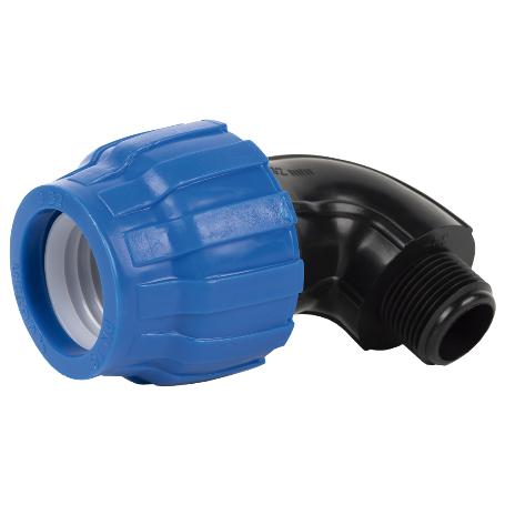 CODO 90° ROSCA MACHO PP PN16 25 X 3/4  VENTA UNITARIA