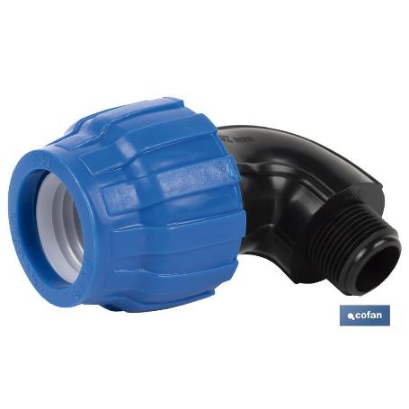 CODO 90° ROSCA MACHO PP PN16 63 X 2  VENTA UNITARIA