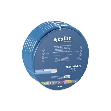 MANGUERA PVC MODELO THUNDER 3C TRICOTADA Ø25X50 M