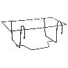 SOPORTE JARDINERA 900015521 AZAHAR NEGRO 50 X 21.5 X16 CM
