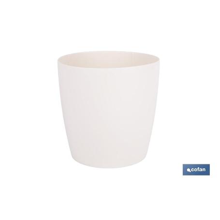 MACETA CAMELIA COLOR CREMA 25X23.6CM   CAJA 12 UNID.