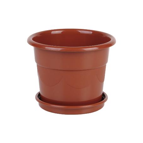 MACETA DALIA COLOR MARRON  17X14+ PLATO 14.5CM VENTA UNITARIA