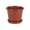 MACETA DALIA COLOR MARRON  36.5X32.5 + PLATO 31.5CM   CAJA 6 UNID.