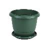 MACETA VERDE MODELO GARDENIA 25X20.5+ PLATO21CM   CAJA 12 UNID.
