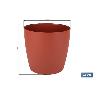 MACETA CAMELIA DE COLOR ARCILLA 18 X17,8 CM   CAJA 12 UNID.