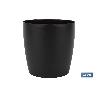 MACETA CAMELIA DE COLOR NEGRO 14 X 13,8 CM VENTA UNITARIA