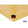 MACETA O MACETERO GAMA TEXTIL CUADRADA COLOR MOSTAZA PP 298 X 298 X 300 MM 18 L   CAJA 4 UNID.