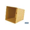 MACETA O MACETERO GAMA TEXTIL CUADRADA COLOR MOSTAZA PP 298 X 298 X 300 MM 18 L   CAJA 4 UNID.