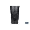 MACETERO 2 EN 1 FORMA CÓNICA CON DEPÓSITO COLOR NEGRO PP Ø 255 X 466 MM 9,5 L   CAJA 5 UNID.