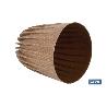 MACETA CON FILTRO DE DRENAJE A RAYAS COLOR MARRÓN WPC Ø 190 X 226 MM 2,4 L VENTA UNITARIA