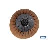 MACETA CON FILTRO DE DRENAJE A RAYAS COLOR MARRÓN WPC Ø 300 X 356 MM 11,6 L VENTA UNITARIA