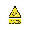 SEÑAL POLIESTIRENO 210X148 MM. PELIGRO DE EXPLOSIÓN