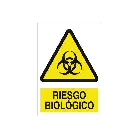 SEÑAL POLIESTIRENO 210X148 MM RIESGO BIOLÓGICO