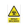 SEÑAL POLIESTIRENO 210X148 MM RIESGO BIOLÓGICO