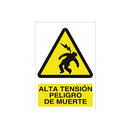 SEÑAL POLIESTIRENO 210X148 MM. ALTA TENSIÓN PELIGRO DE MUERTE
