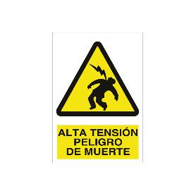 SEÑAL POLIESTIRENO 297X210 MM ALTA TENSIÓN PELIGRO DE MUERTE